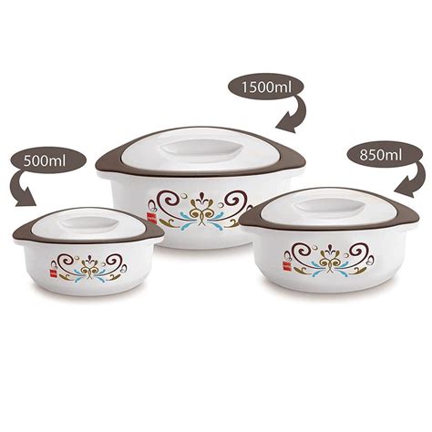 Cello Plastic Casserole - 500ml, 3 Pieces, Brown – GOOD HOMES