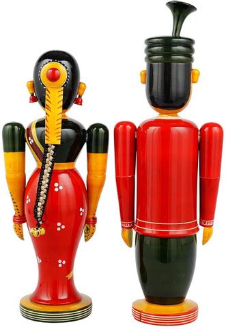 True Facility Handmade Wooden Bride and Groom Showpiece (2 Nos.) Big ...