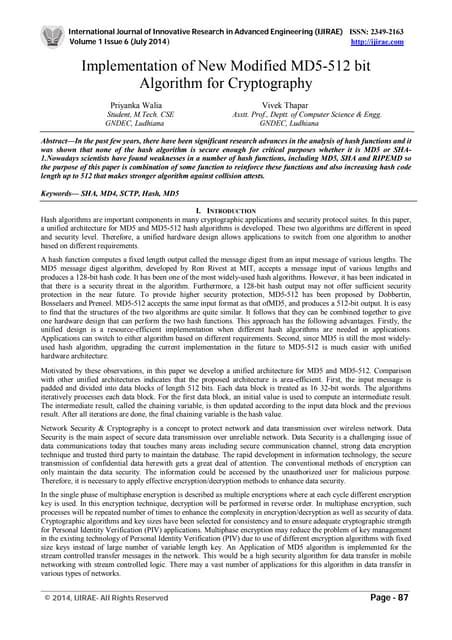 Image result for MD5 Algorithm in Cryptography