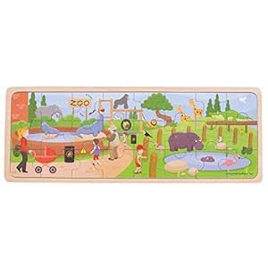 Buy Bigjigs Toys at The Zoo Puzzle - Tray Puzzle, Multicolored Online ...