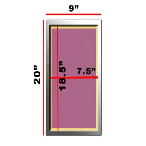 Atlas Screen Supply Company - Aluminum Frame 9 x 20 w/ 230 Dyed Mesh # ...