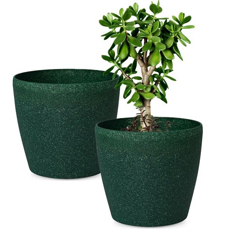 Eha Set of 2 Earth-Friendly Deco 12" Self-Watering pots and Planters ...