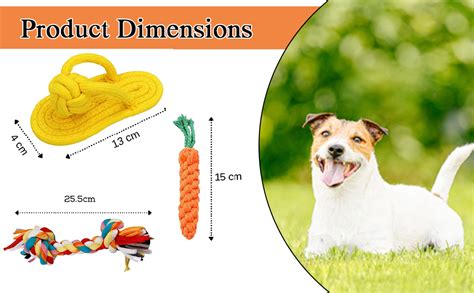 Buy Foodie Puppies 3-in-1 Cotton Rope Chew Toy Combo for Small Dogs ...