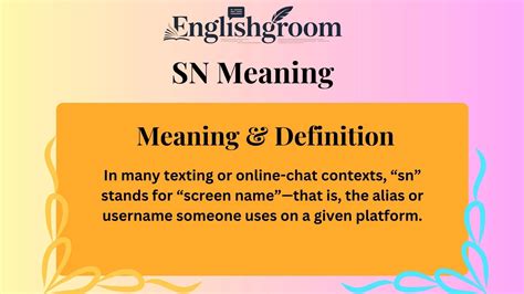 What Does “SN meaning in text” Really Mean?