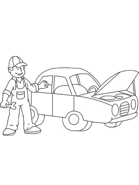 Mechanic Coloring Pages 的图像结果