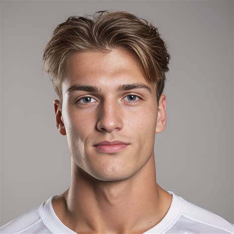 20 year old german man handsome athletic portrait
