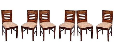 Krafting Kustoms Wooden Chair Sheesham Wood Dining Chairs Set of 6 ...