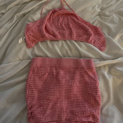 knitted beach cover up - Depop
