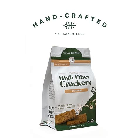 Organic High-Fiber Crackers | Non-GMO Crispbread for Vegan, Paleo & Low ...
