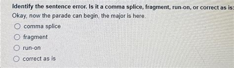 Image result for Comma Splice Error Examples