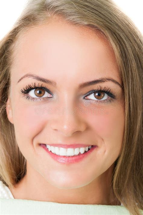 Girl with Beautiful Face and Perfect Smile Stock Image - Image of clean ...