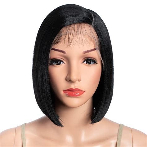 Buy Début Asymmetrical Bob Wigs Ear to Ear Lace with Baby Hair Short ...