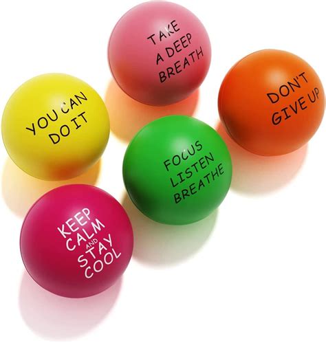 5 Pack Motivational Stress Balls for Adults, Experience Calm ...