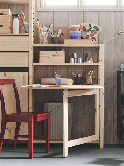 A rough garage becomes a crafty art studio for kids - IKEA