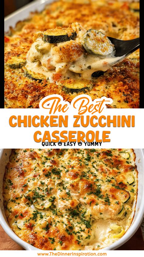Easy Chicken Zucchini Casserole Recipe in 2025 | Healthy casserole ...
