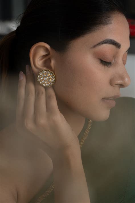 Jeanne Kundan Stud Earrings – Do Taara