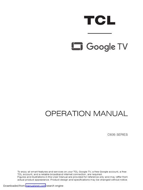 TCL TV Manual 的图像结果