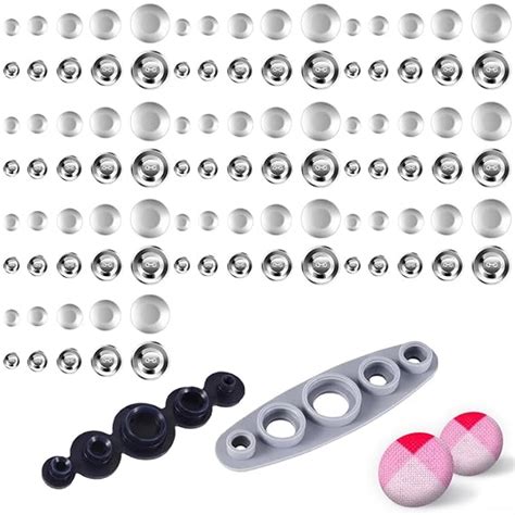 HASTHIP® DIY Metal Fabric Covered Button Kit with Mold Tool 50 Sets ...