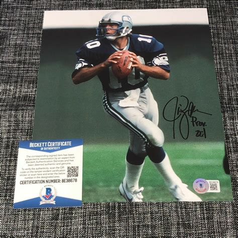 JIM ZORN SIGNED AUTOGRAPH 8X10 PHOTO SEATTLE SEAHAWKS QB NFL BECKETT ...