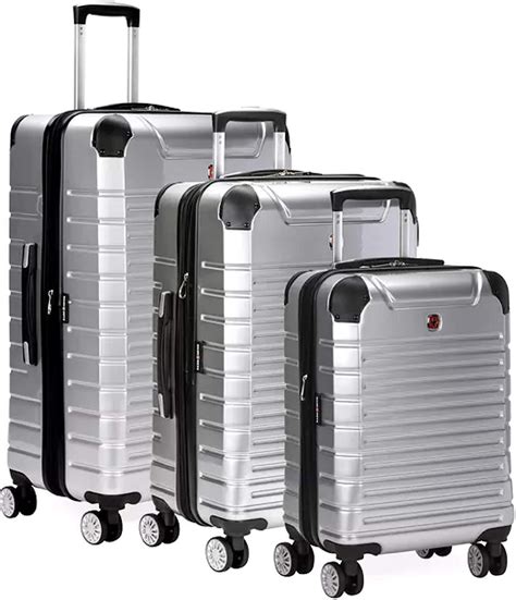 Buy Swissgear 7782 Expandable 3pc Hardside Luggage Set - Silver Online ...