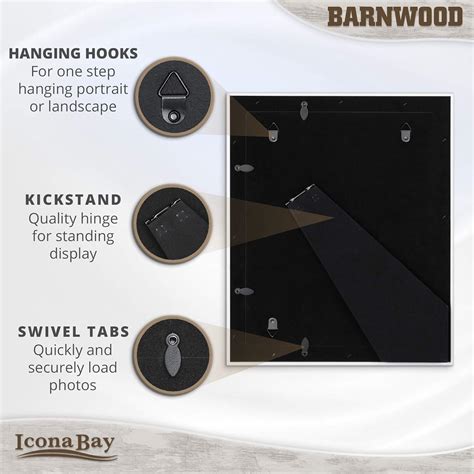 Buy Icona Bay 8x10 Pony Gray Picture Frame, Country Rustic Style 8 x 10 ...