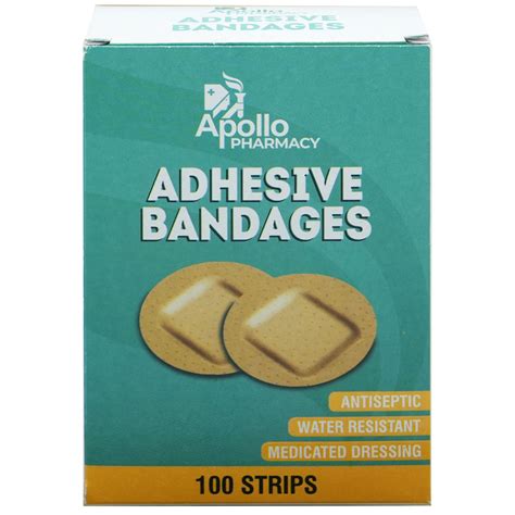 Buy Apollo Pharmacy Adhesive Bandages, 100 Count | 19 Minutes Delivery ...