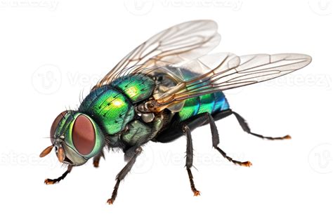 Common green bottle fly standing isolated on transparent background ...