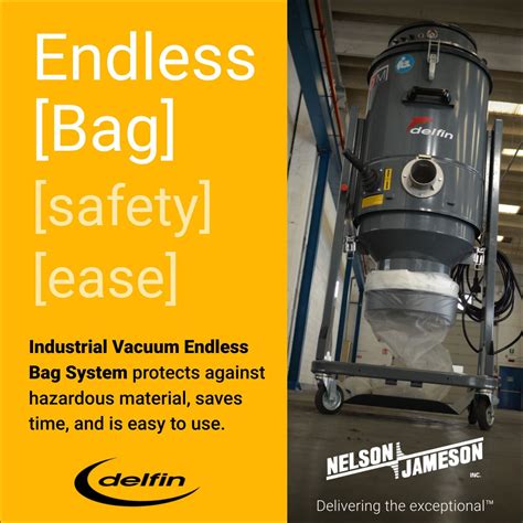 Continuous “fasten & cut” style vacuum collection bag—safely contains ...