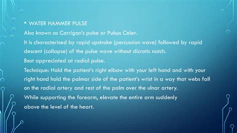 different types of pulse, normal physiology | PPTX