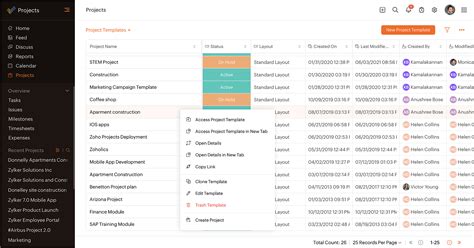 Image result for Zoho Projects Task Templates