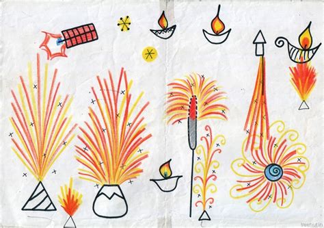 Diwali Christmas Festival Fireworks Art Ideas