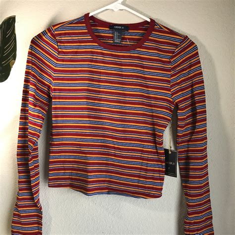 Cropped Striped Shirt with Long Sleeves in 2024 | Striped long sleeve ...