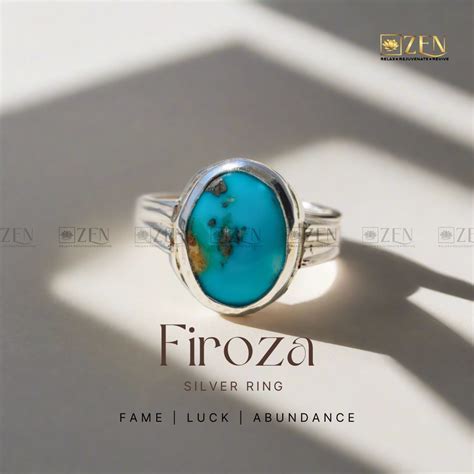 Firoza Silver Ring - Exquisite Elegance | The Zen Crystals