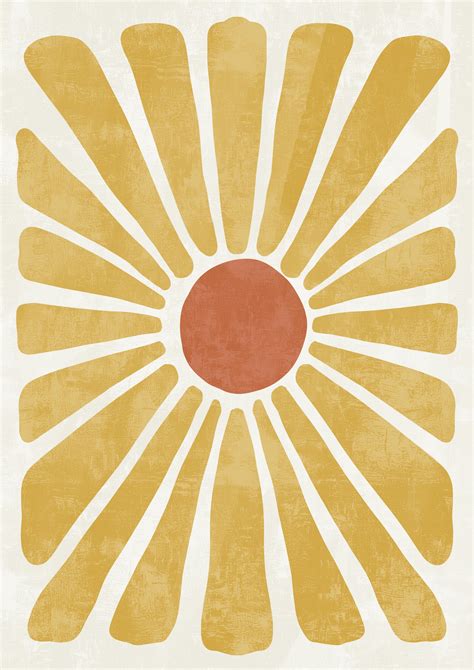 Sunburst Bloom Wall Poster