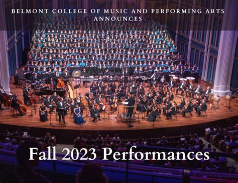 Belmont University College of Music and Performing Arts Announces Fall ...