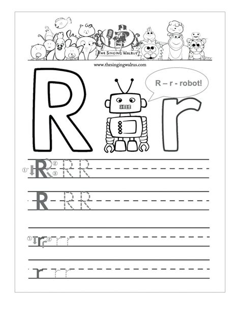 Letter R Worksheets Pdf | AlphabetWorksheetsFree.com