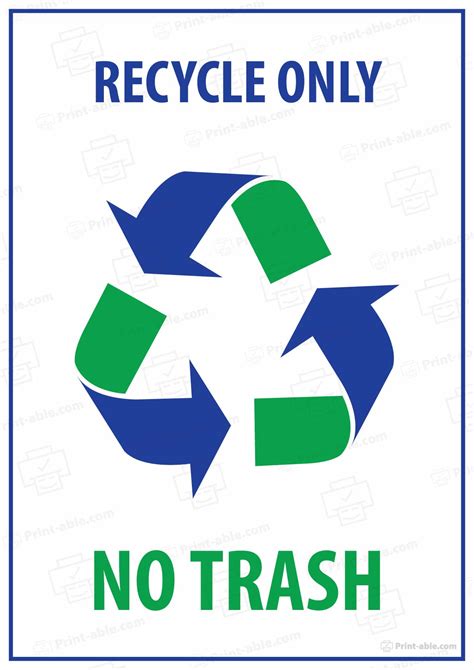 Image result for Printable Recycle Sign Recycling