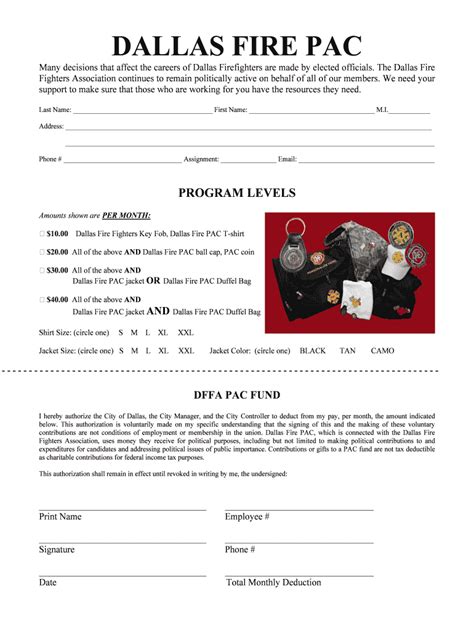 Fillable Online dffa DALLAS FIRE PAC - dffa Fax Email Print - pdfFiller