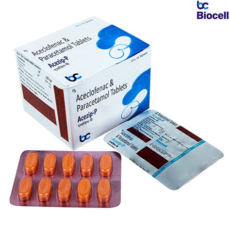 ACEZIP-P Tablets Biocell Pharmaceuticals Pvt. Ltd.