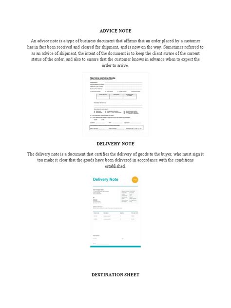 Local Trade Advice Note 的图像结果