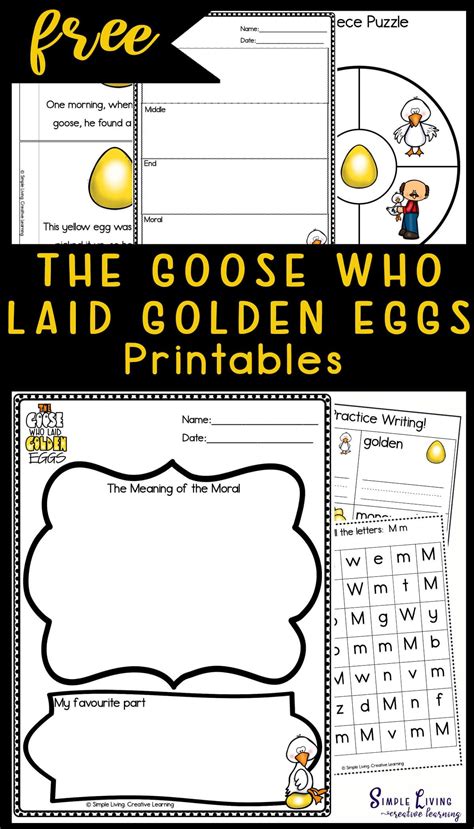 Aesop’s fables printables the goose who laid golden eggs printables ...