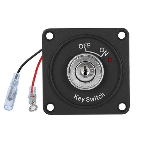 Akaddy DC 12V 10A Ignition Switch 2 Position ON/OFF Key Switch with ...