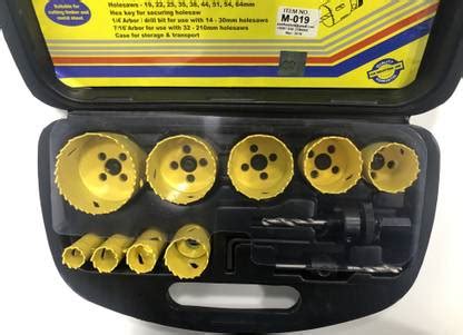 JON BHANDARI (JBT-M-019) Tools 12pcs Bi - Metal Hole Saw Set (Sizes 19 ...