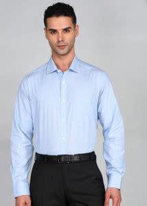 PARK AVENUE Men Solid Formal Blue Shirt - Buy PARK AVENUE Men Solid ...