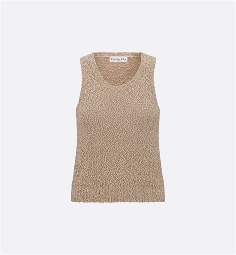 Twinset Beige Cotton-Wool-Blend Bouclé Knit | DIOR