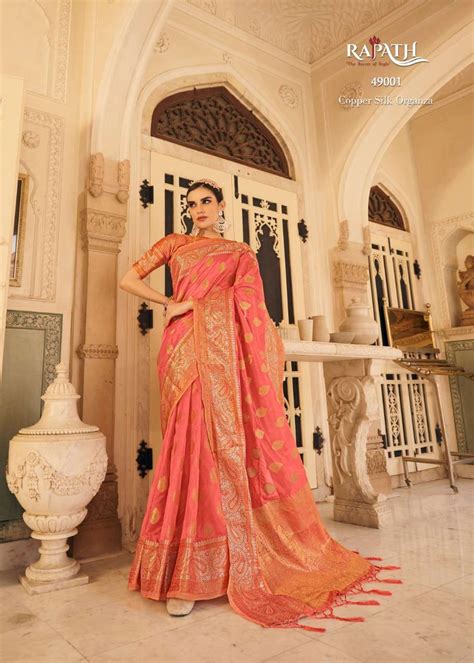 AASHI ORGANZA SILK BY RAJPATH 49001 TO 49006 SERIES INDIAN TRADITIONAL ...