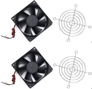ERHIndia 2 Pcs 12V DC CPU Cooler r Comes with 3INCES Grill Cooling Fan ...