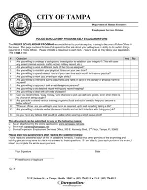 Fillable Online tampagov FIREFIGHTER APPLICATION DOCUMENTS - tampagov ...