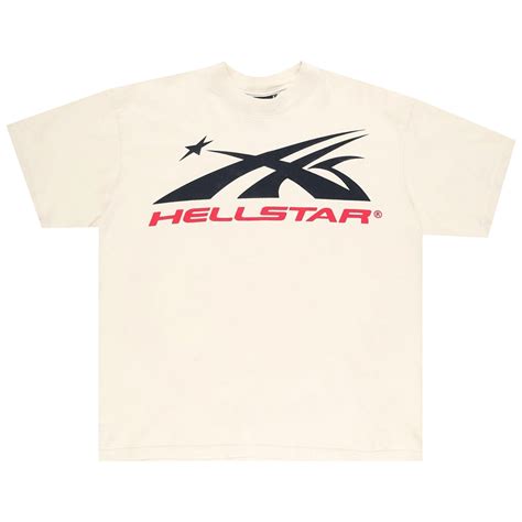 Hellstar Gel Sport Logo T-Shirt 'white/Red' Price in India | Culture Circle