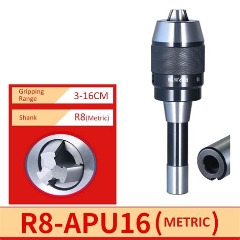 R8-APU16 Integrated Drill Chuck with Metric Thread – DaBlacksmith